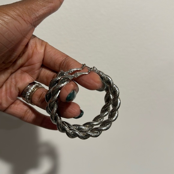 Silver Hoops - Picture 1 of 4